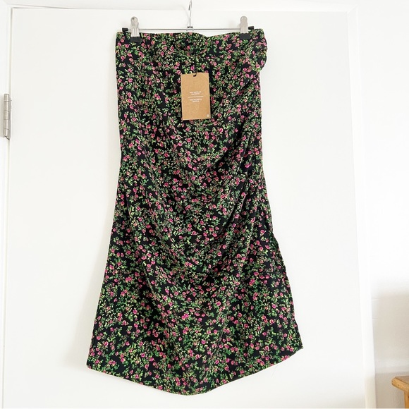 NEW Vero Moda Olga Floral Ruched Midi Skirt Size XS - Picture 3 of 8